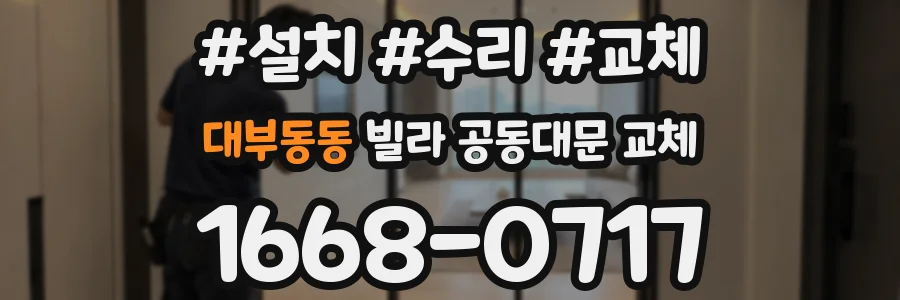 대부동동 빌라 공동대문 교체