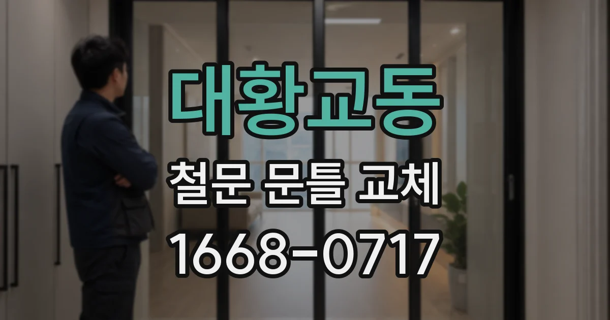 대황교동 철문 문틀 교체