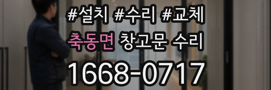 축동면 창고문 수리