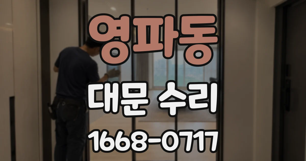 영파동 대문 수리