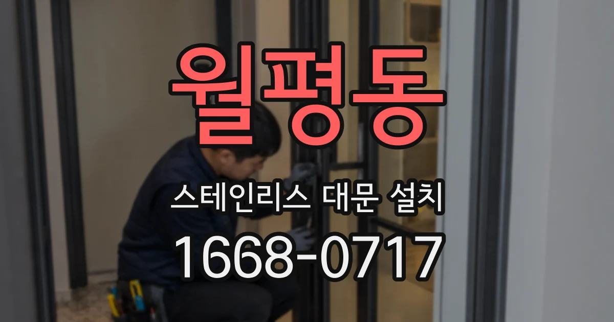월평동 스테인리스 대문 설치