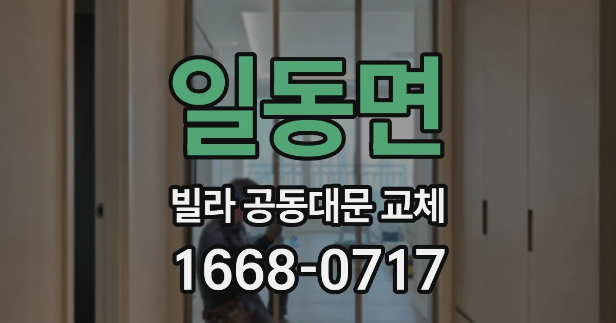 일동면 빌라 공동대문 교체