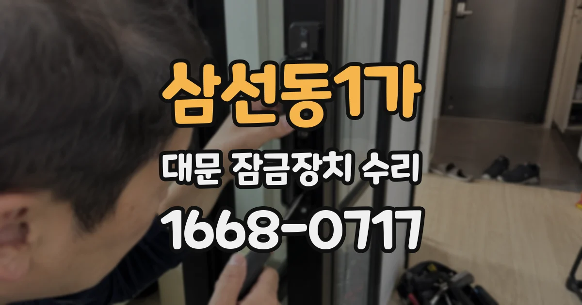 삼선동1가 대문 잠금장치 수리