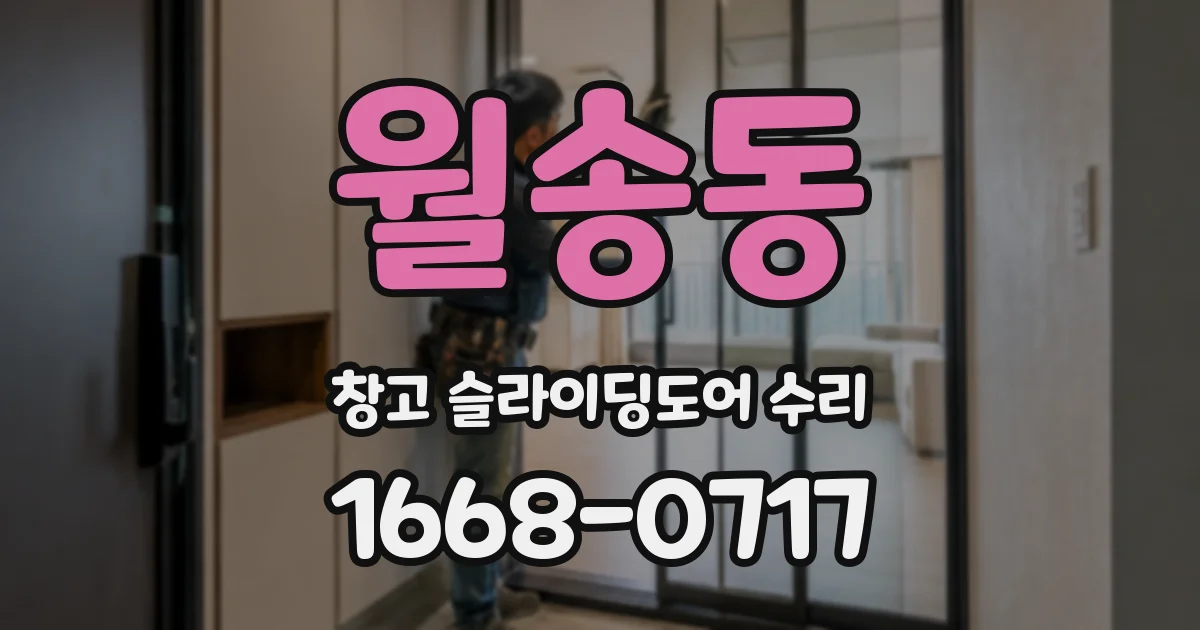 월송동 창고 슬라이딩도어 수리