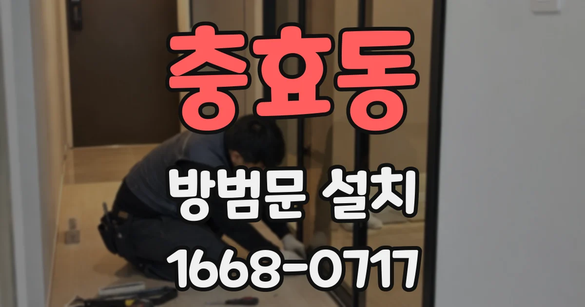 충효동 방범문 설치