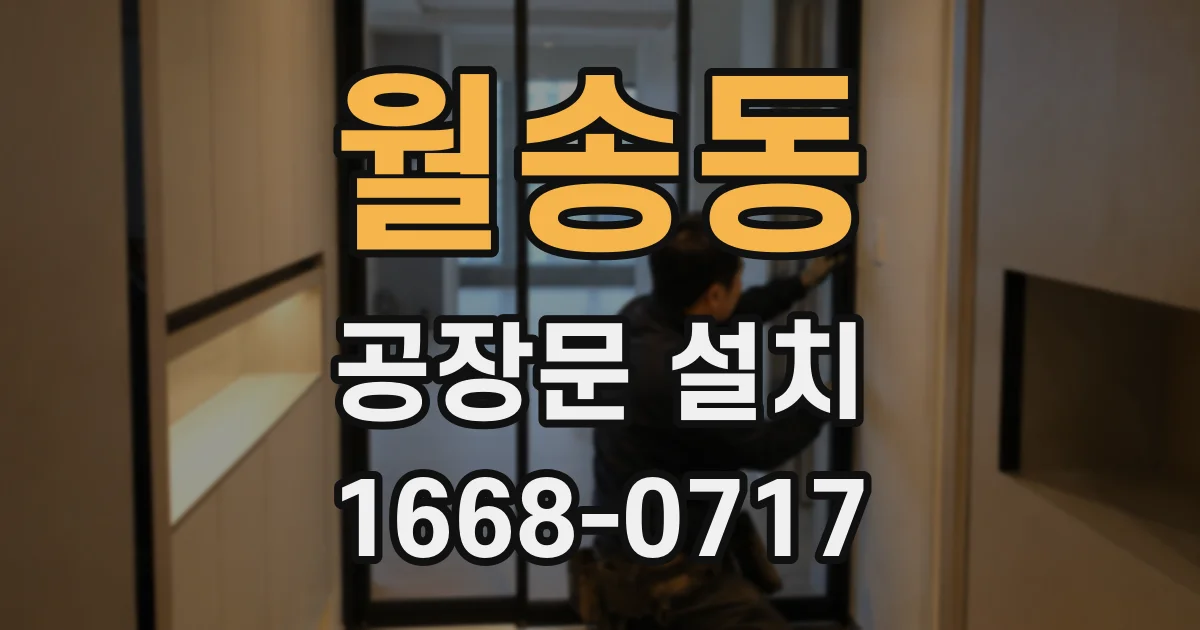 월송동 공장문 설치
