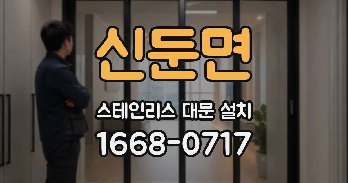 신둔면 스테인리스 대문 설치