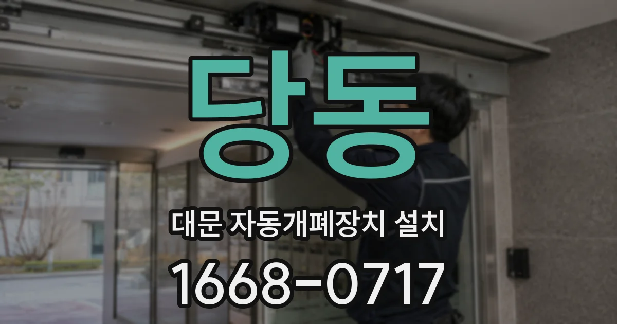 당동 대문 자동개폐장치 설치