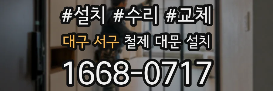 대구 서구 철제 대문 설치