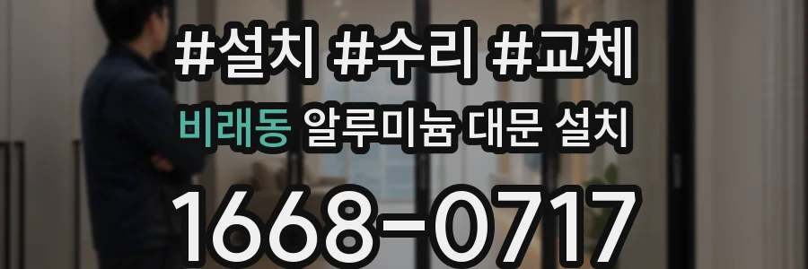 비래동 알루미늄 대문 설치