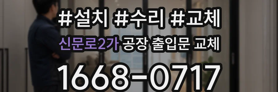 신문로2가 공장 출입문 교체