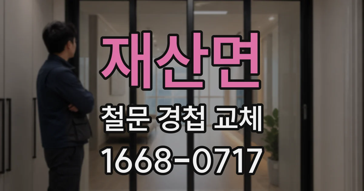재산면 철문 경첩 교체