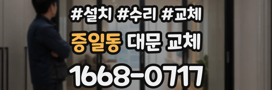 증일동 대문 교체