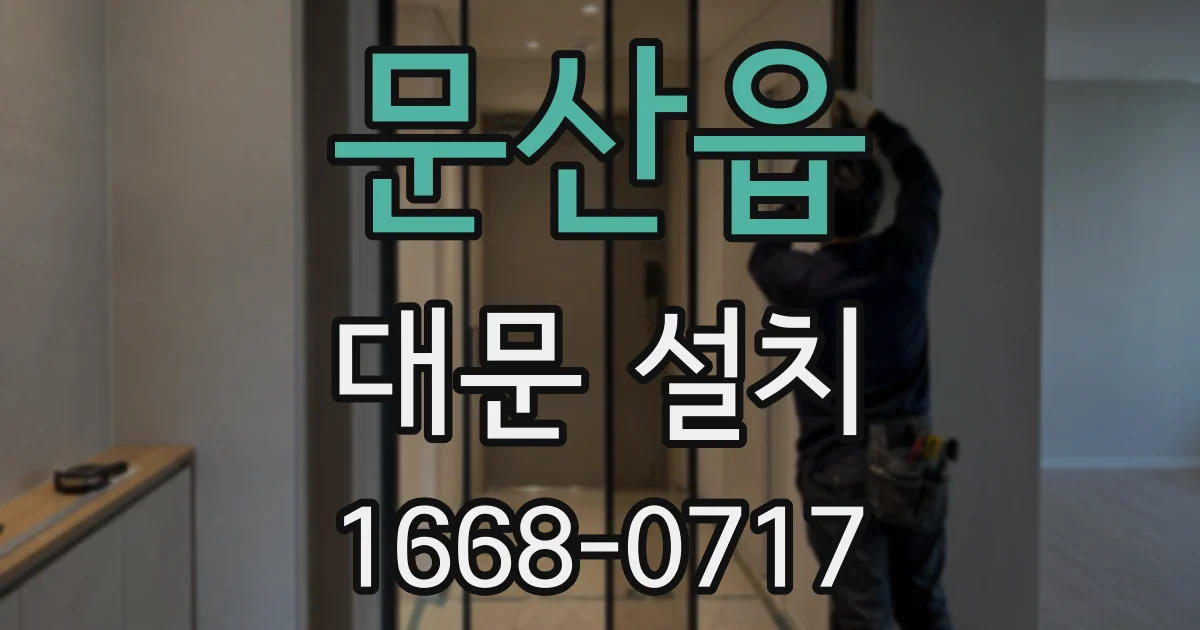 문산읍 대문 설치