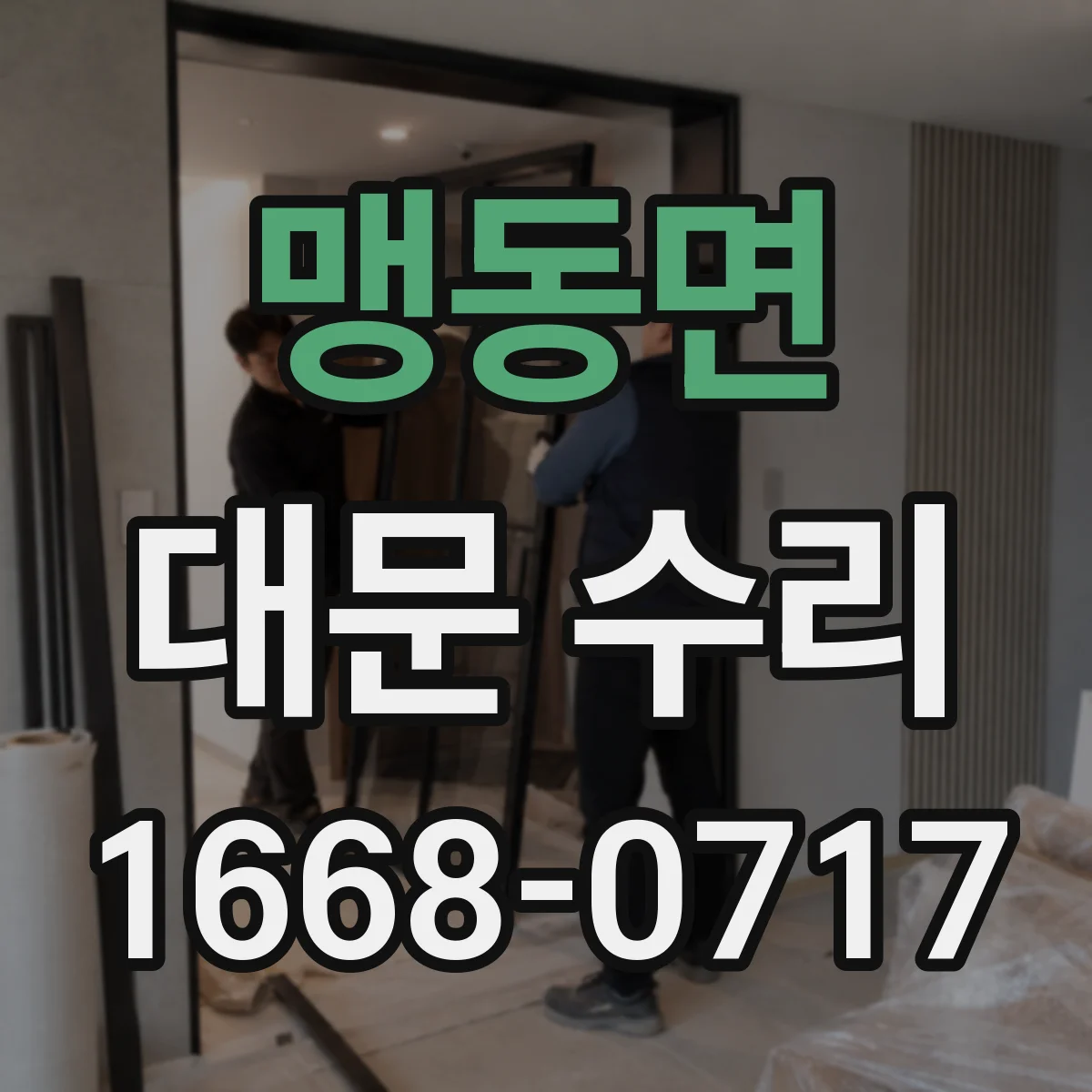 맹동면 대문 수리