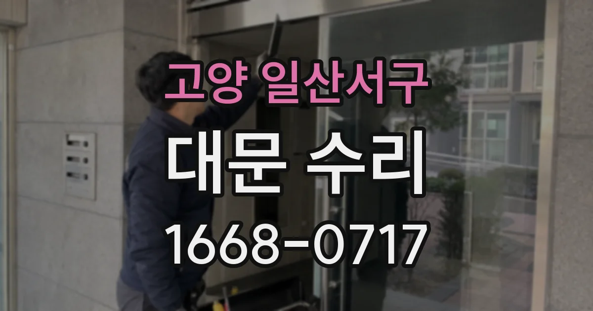 고양 일산서구 대문 수리