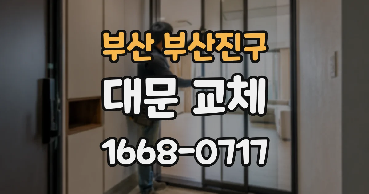 부산 부산진구 대문 교체