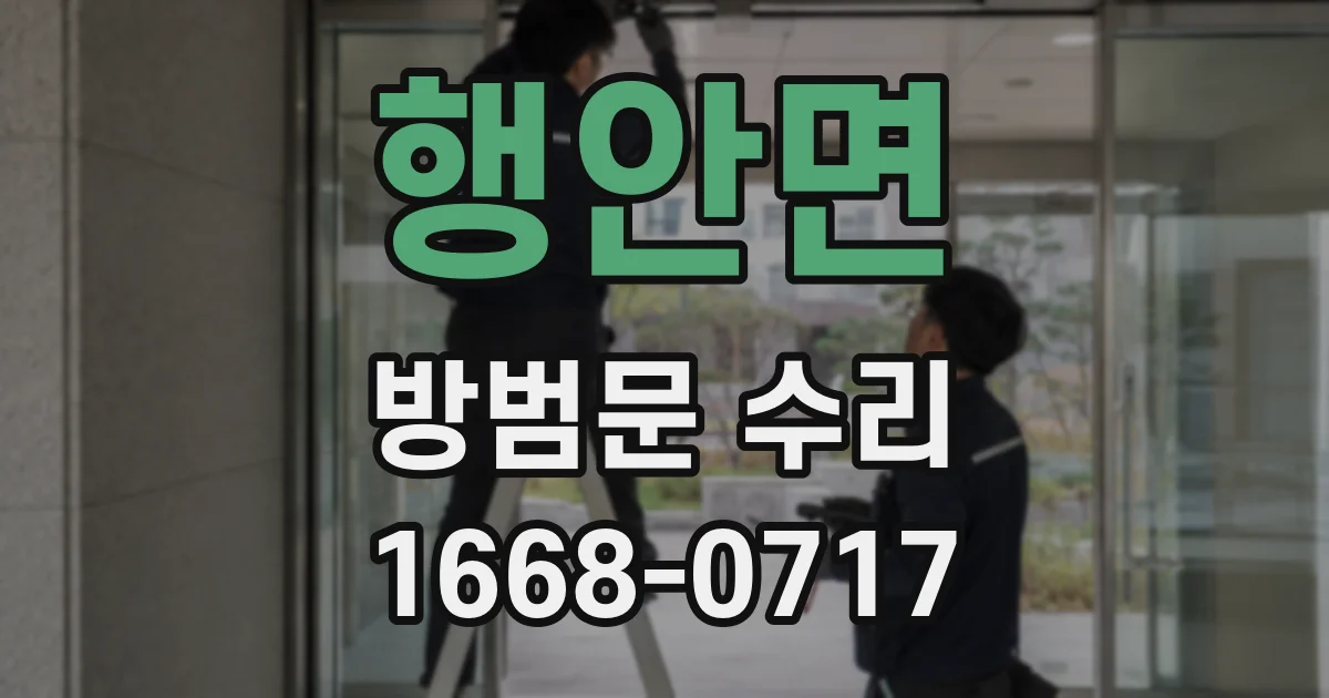 행안면 방범문 수리
