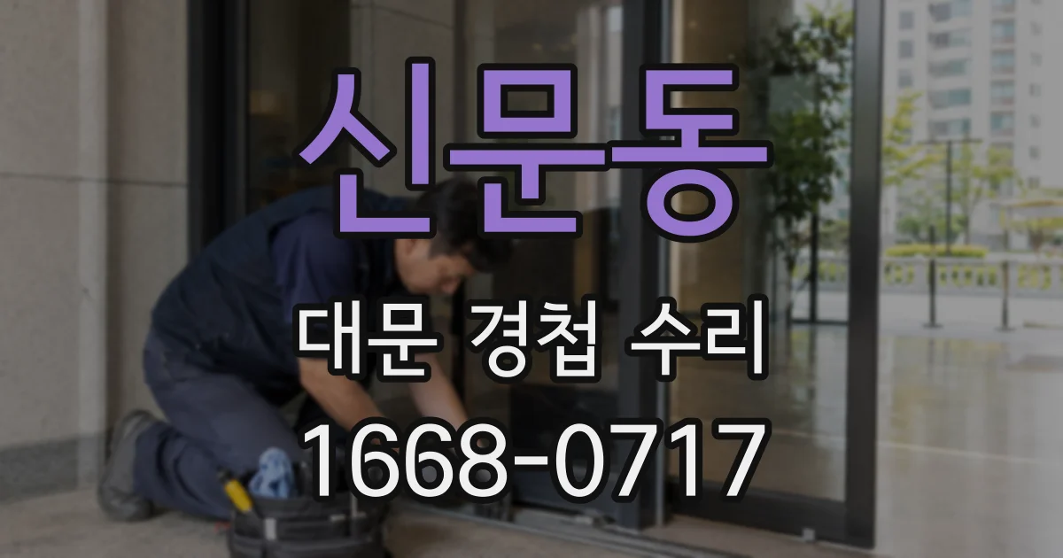 신문동 대문 경첩 수리