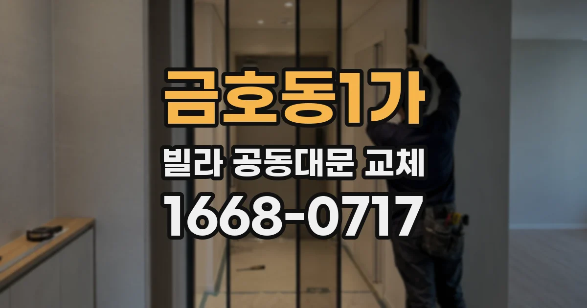 금호동1가 빌라 공동대문 교체