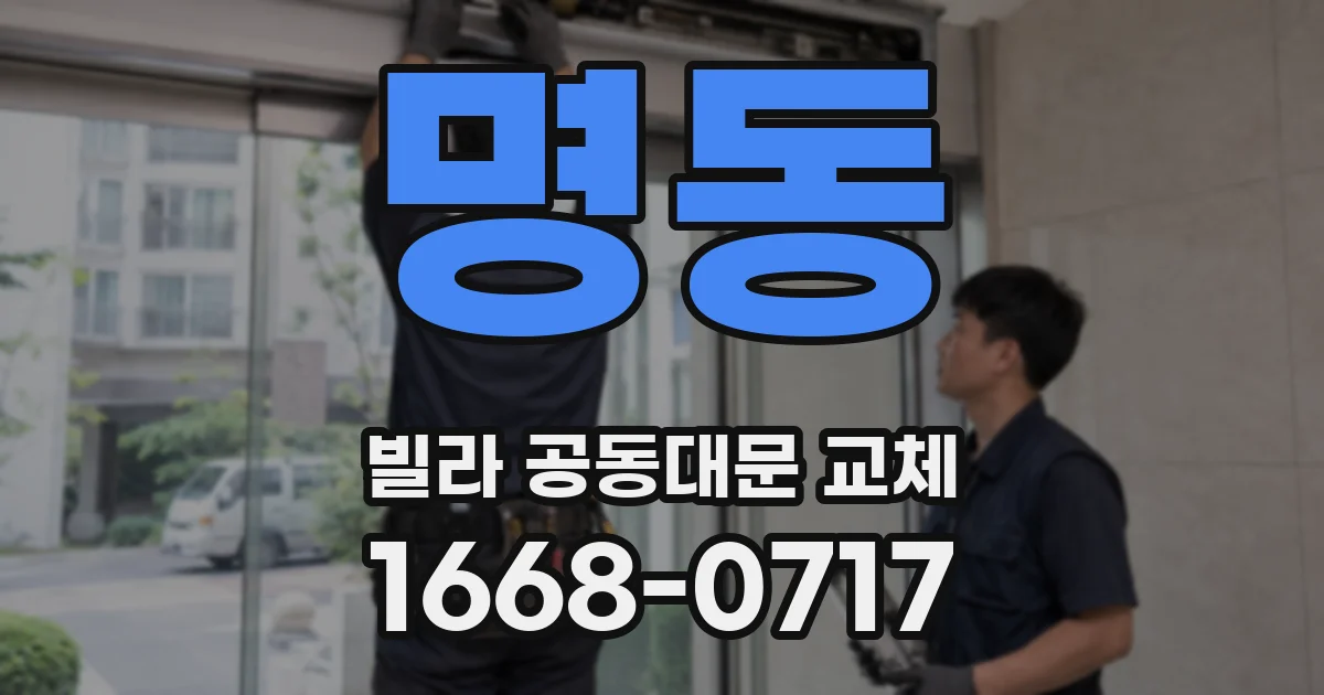 명동 빌라 공동대문 교체