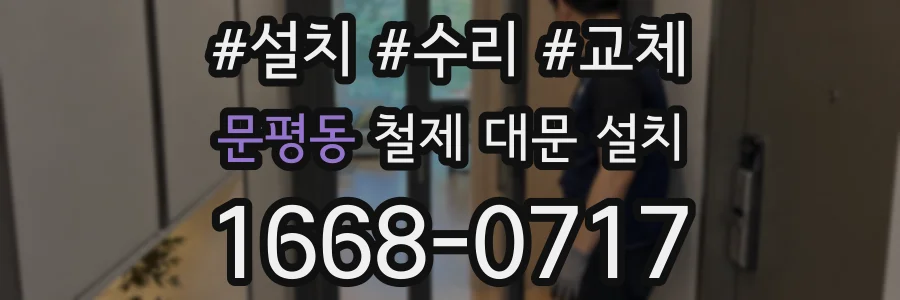 문평동 철제 대문 설치