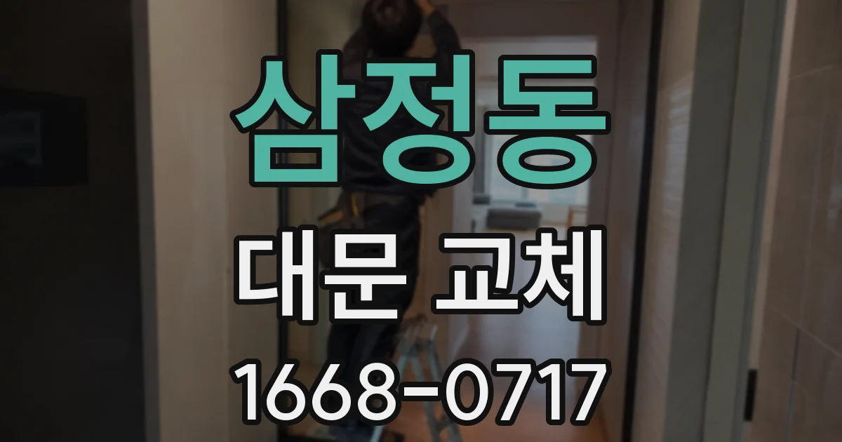 삼정동 대문 교체