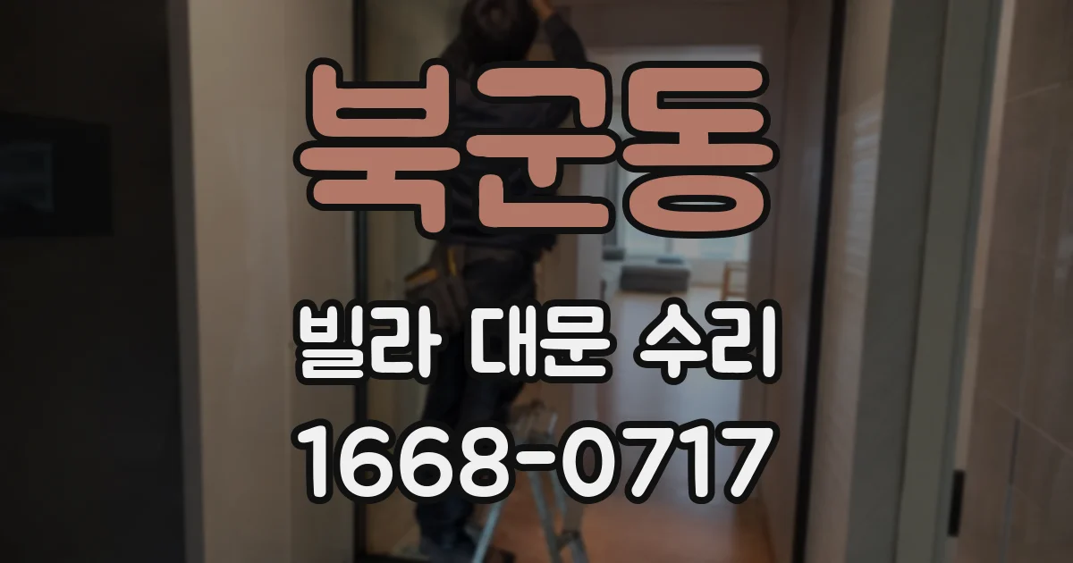 북군동 빌라 대문 수리