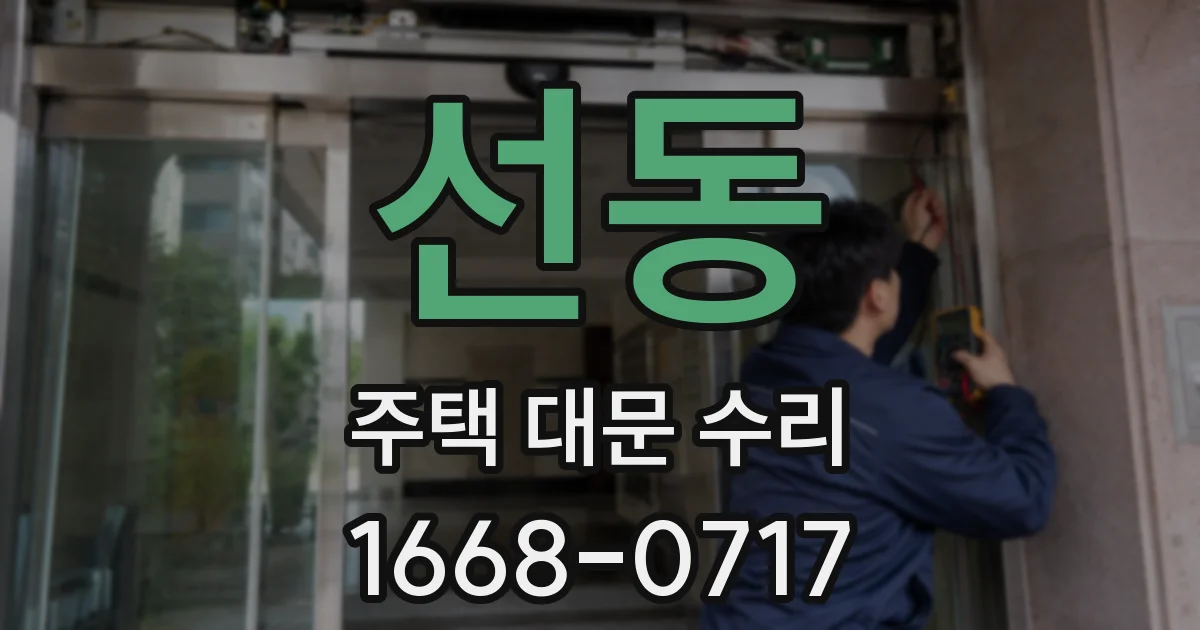 선동 주택 대문 수리
