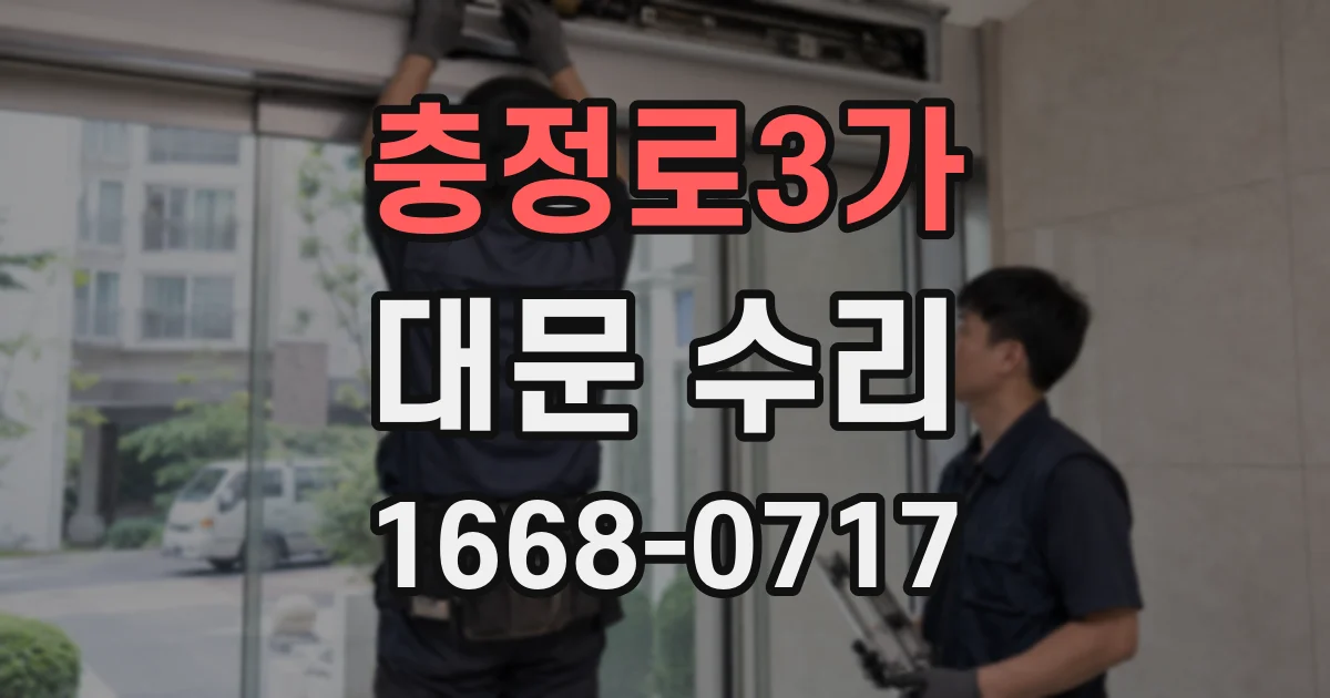 충정로3가 대문 수리