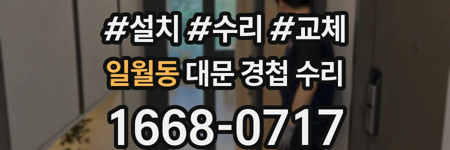 일월동 대문 경첩 수리