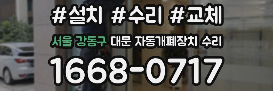 서울 강동구 대문 자동개폐장치 수리