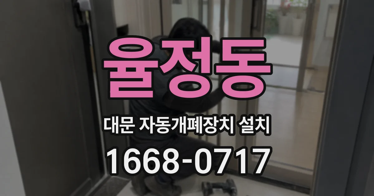 율정동 대문 자동개폐장치 설치