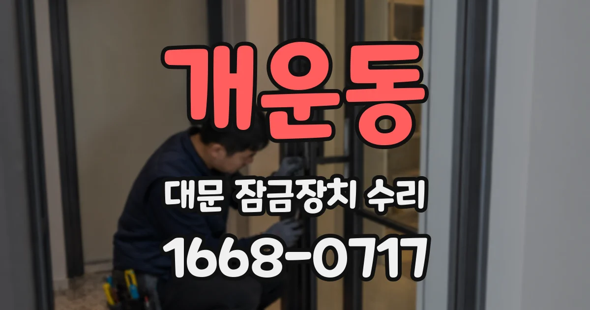 개운동 대문 잠금장치 수리