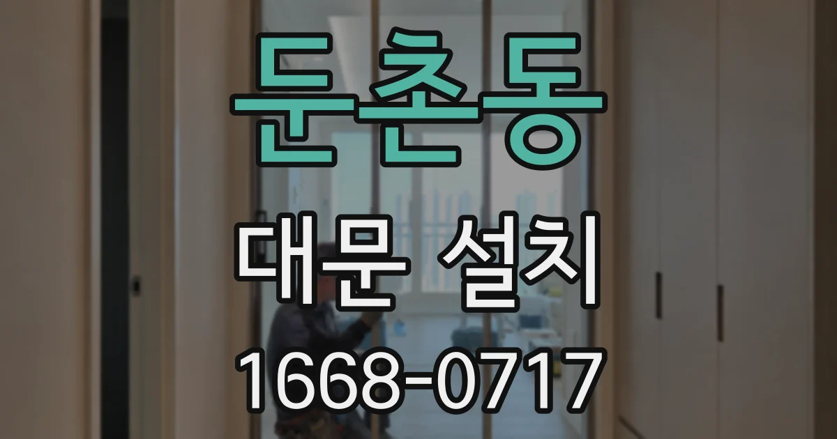 둔촌동 대문 설치