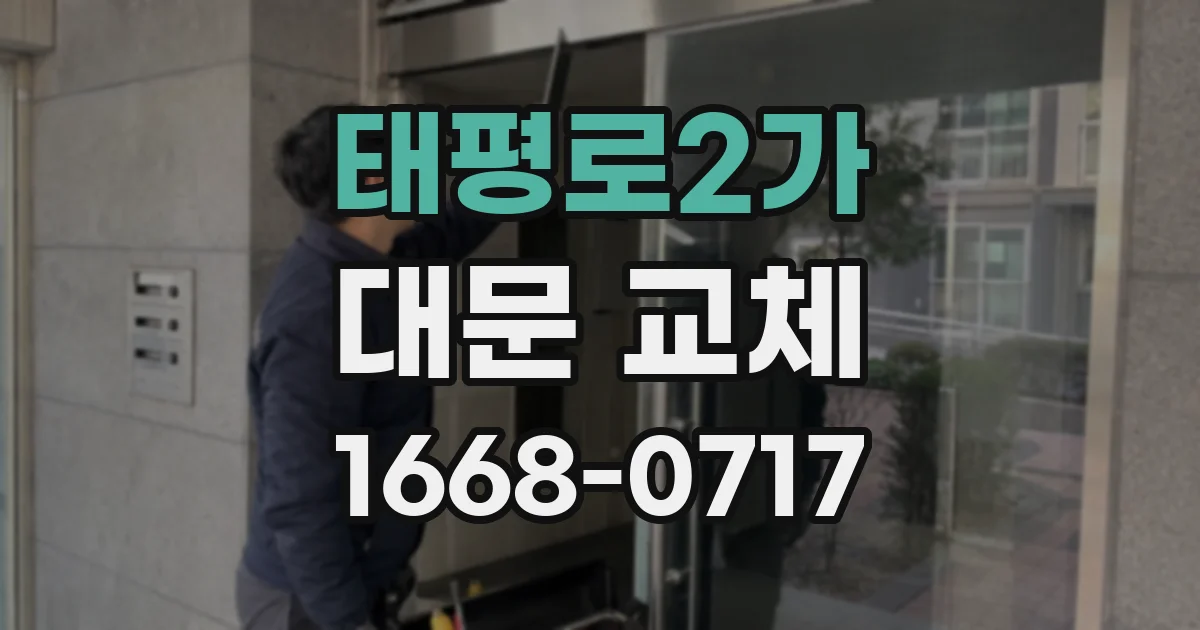 태평로2가 대문 교체