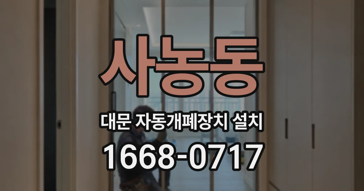 사농동 대문 자동개폐장치 설치