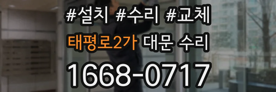 태평로2가 대문 수리