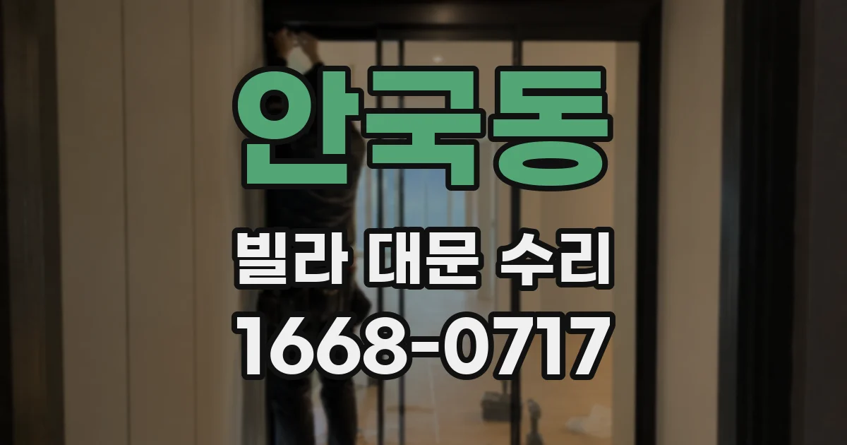 안국동 빌라 대문 수리