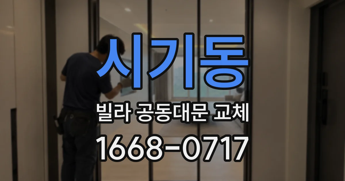 시기동 빌라 공동대문 교체