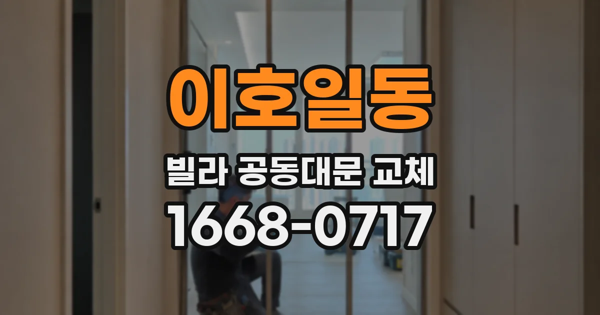 이호일동 빌라 공동대문 교체