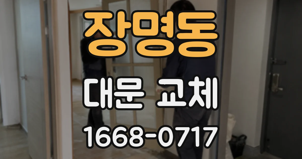 장명동 대문 교체