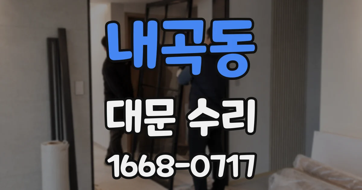 내곡동 대문 수리