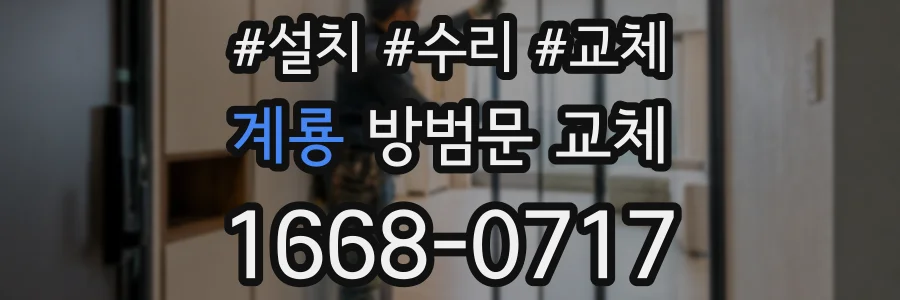 계룡 방범문 교체