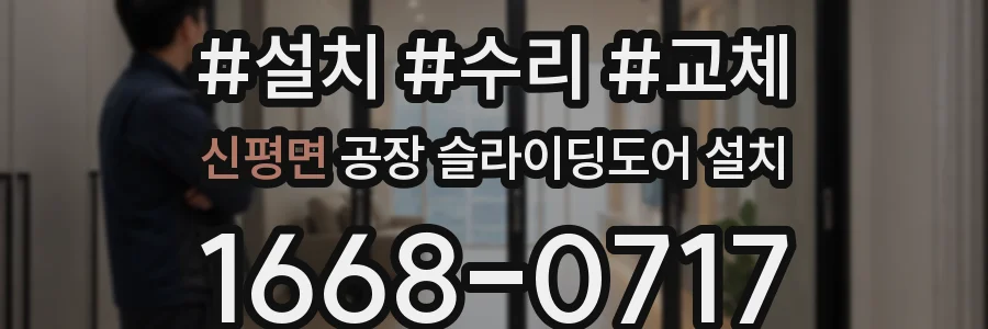 신평면 공장 슬라이딩도어 설치
