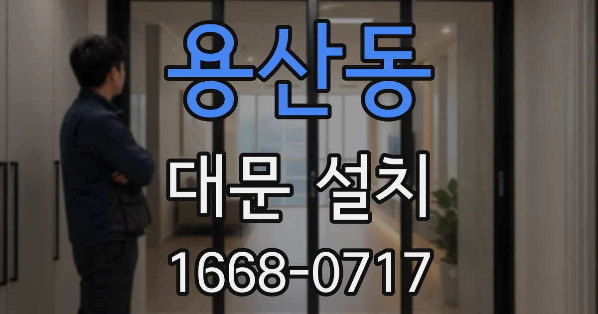 용산동 대문 설치