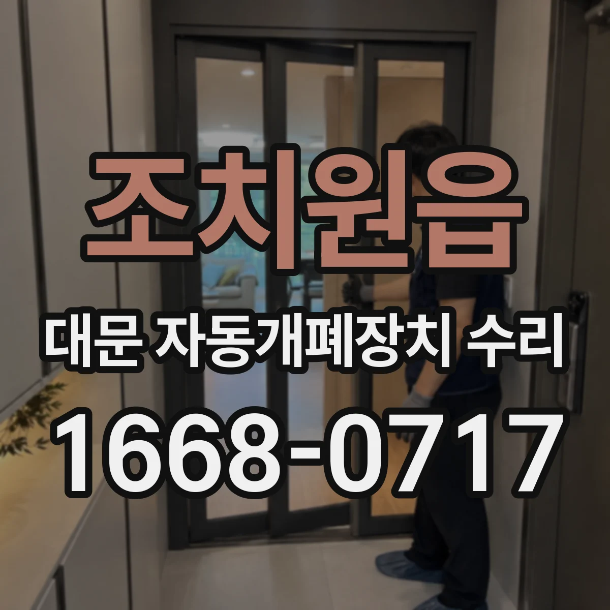 조치원읍 대문 자동개폐장치 수리