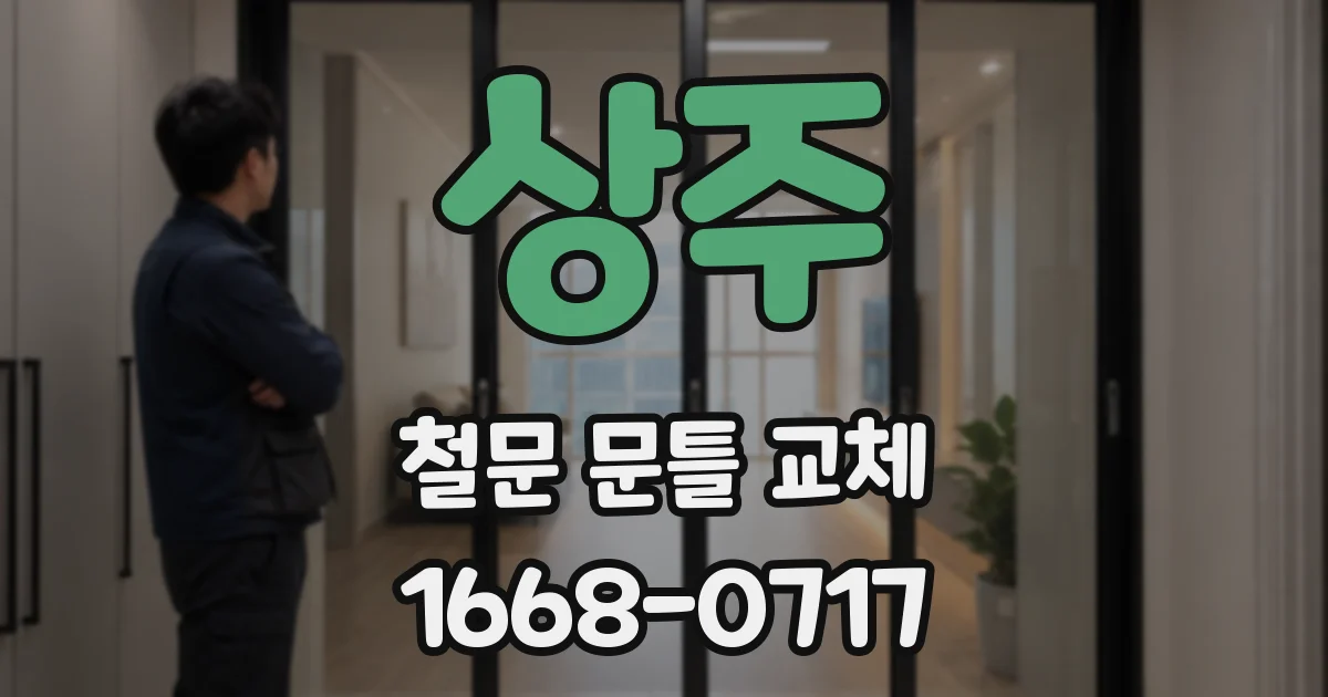 상주 철문 문틀 교체