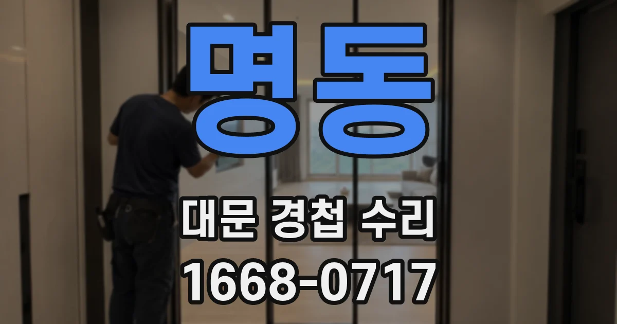 명동 대문 경첩 수리