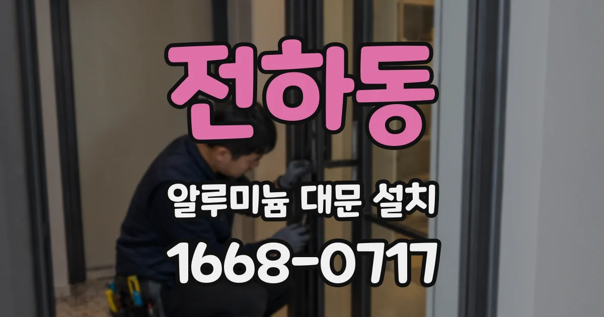 전하동 알루미늄 대문 설치